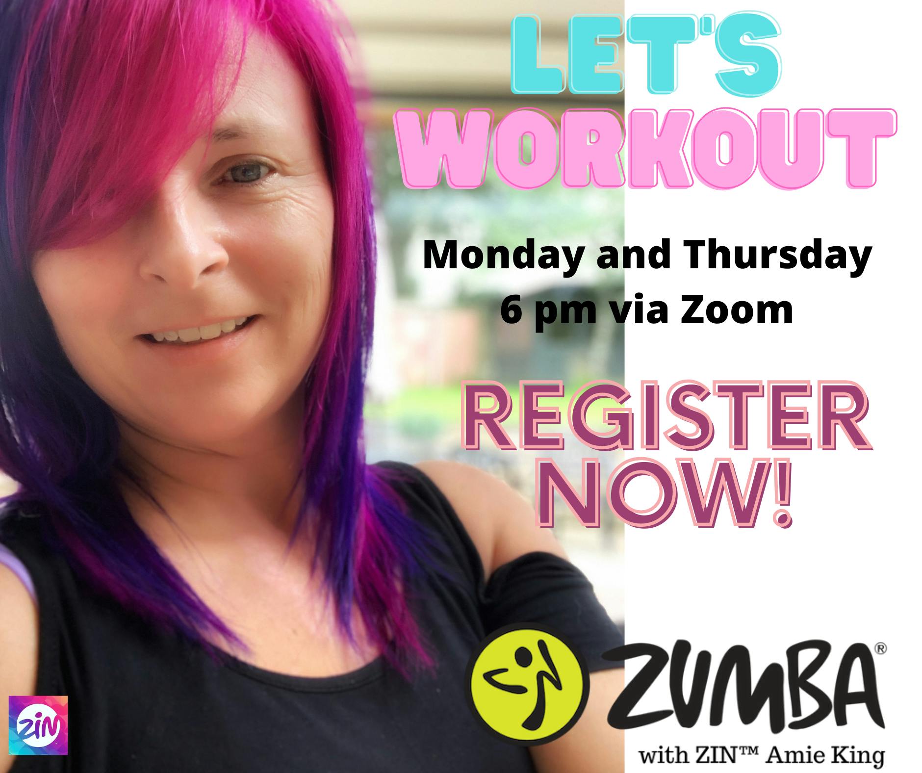 Monday 6pm with ZIN Amie King | Virtual Online Zumba® Classes