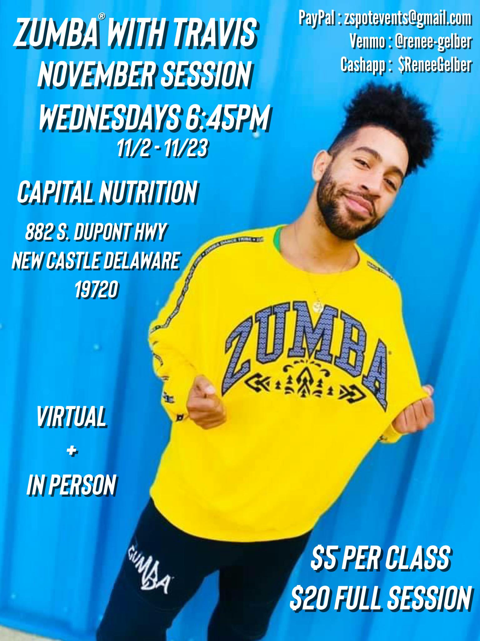 Wednesday Class with Travis Virtual Online Zumba® Classes